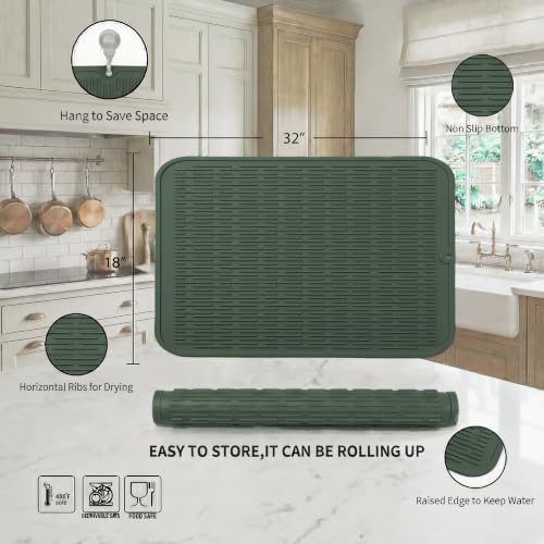 Silicone Dish Drying Mat for Multiple Usage