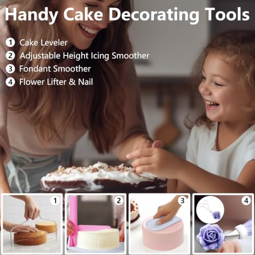200PCs Cake Decorating Supplies Kit for Beginners (200 Count)