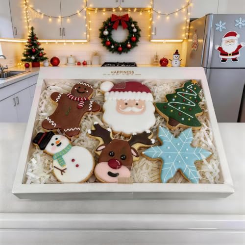 4" Large Christmas Cookie Cutters Set Thickened Stainless Steel. (12 Count)