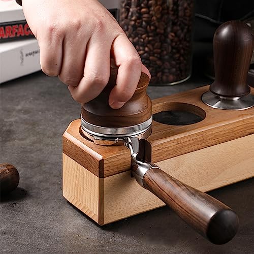 58mm Bottomless Portafilter with Double Shot Filter Basket & Wood Handle for Gaggia Classic