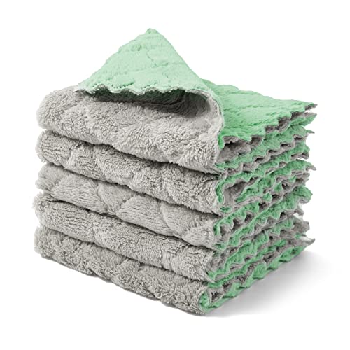Microfiber Dish Cloths for Washing Dishes 5 Pack (5 Count)