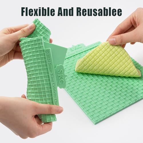Sweater Texture Fondant Impression Mats Knit Fondant Embosser Texture Mats for Clay Cake Decorating Fondant Molds 1Pcs