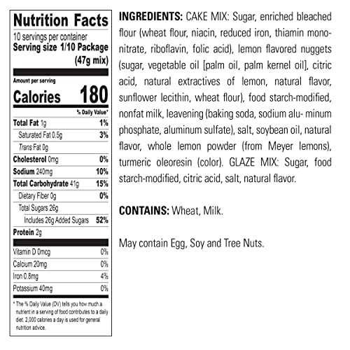 Meyer Lemon Pound Cake Mix with Lemon Glaze Mix (198 Ounce)