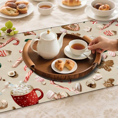 Coffee Bar Mat Absorbent Dish Drying Mat Cuttable Hide Stain Draining Table Pad for Kitchen Counter Coffee Bar Accessories