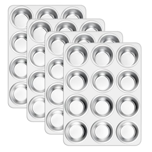 12 Cup Muffin Pan Set of 4 (4 Count)