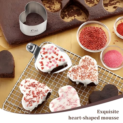 Heart Shaped Seamless Cake Ring (6 Count)