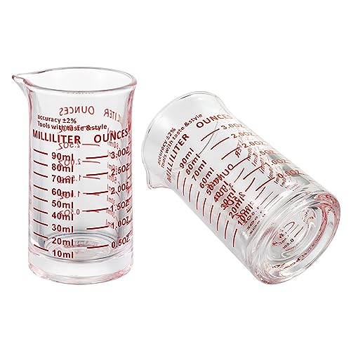 Ackers 3oz 90ml Glass Measuring Cup (2 Count)