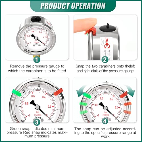 30inHG 0psi Stainless Steel Glycerin Liquid Filled Vacuum Pressure Gauge 1