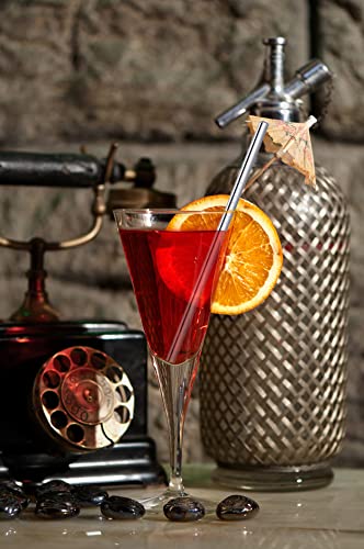 Cocktail Straws Short Stainless Steel Straw 6 Inch (8 Count)