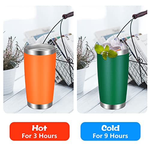 20oz Tumbler with Lid and Straw Stainless Steel Tumbler Cup Bulk Vacuum Insulated Double Wall Travel Coffee Mug Powder Coated Coffee Cup (12 Count)