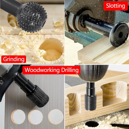 3pcs DIY Wood Carving and Deburring Tools Sphere Rotary Burrs with 5 (3 Count)