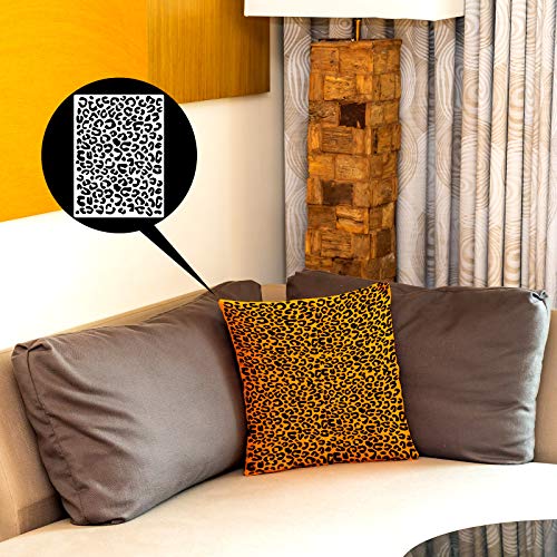 4 Pieces Leopard Cheetah Print Paint Stencil (4 Count)
