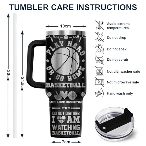 Funny Cat Will Not 40 oz Tumbler with Handle
