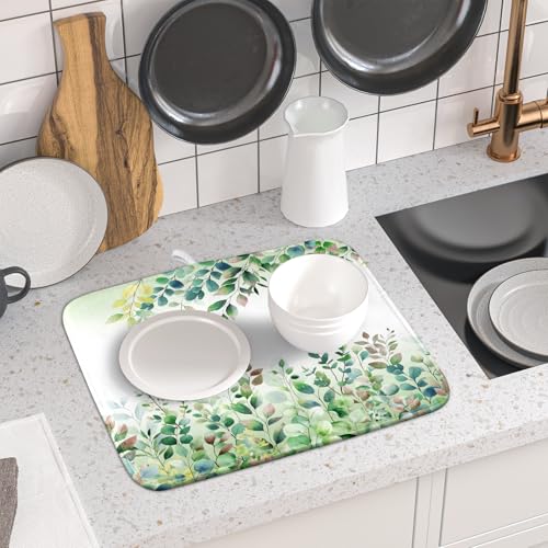 Hummingbird Dish Drying Mat for Kitchen Countertop