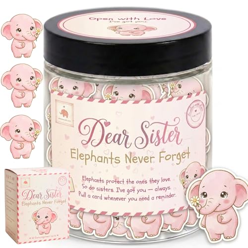 Positive Elephant Jar for Sister