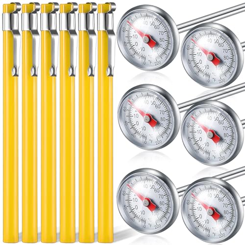 6 Pcs Stainless Steel Kitchen Dial Thermometer 5" (6 Count)