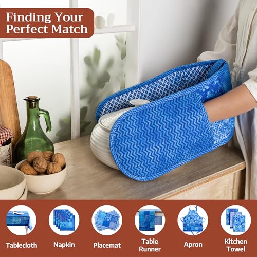 Double Oven Mitts 100% Cotton Double Oven Glove