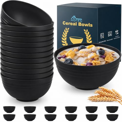 12 PACK BPA Free Unbreakable Plastic Cereal Bowls (26 Count)