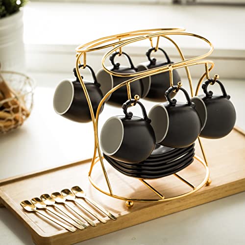 Espresso Cups with Saucers Set (3 Count)