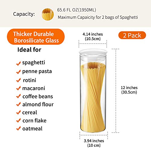 Glass Spaghetti Storage Container (2 Count)