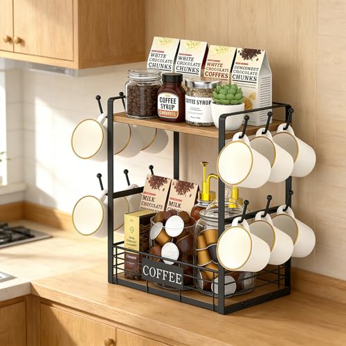 Coffee Mug Rack with 12 Hooks