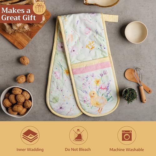 Double Oven Mitts 100% Cotton Double Oven Glove