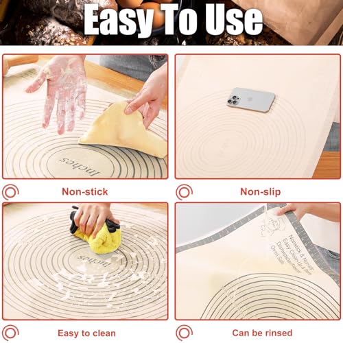 Silicone Pastry Mat 36x24 Inch Baking Mat Nonstick Dough Mat