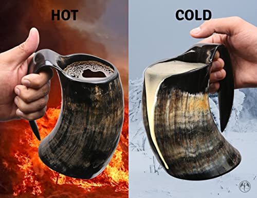 OLDEMPEROR Viking Drinking Horn Mug