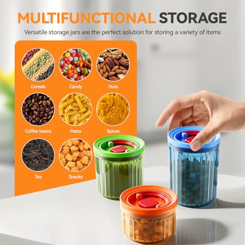 6 Pack Small Food Storage Containers with Airtight Snap