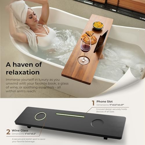35" Acacia Wood Bathtub Tray