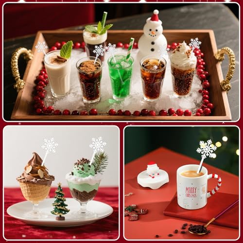 36 Pcs Christmas Snowflake Stir Sticks