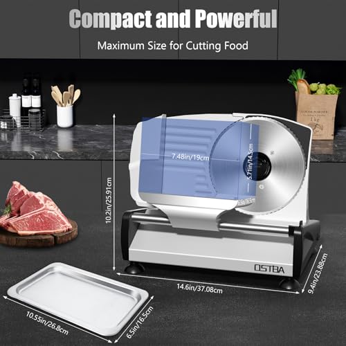 Meat Slicer Two 7.5” Stainless Steel Blades