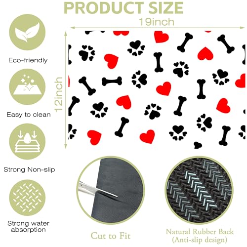 Dish Drying Mat for Kitchen Counter Absorbent Dish Coffee Mat 12"X19"