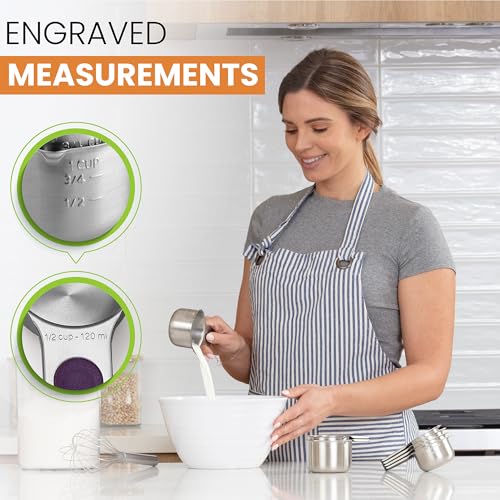 Magnetic Stainless Steel Measuring Cups Set of 7