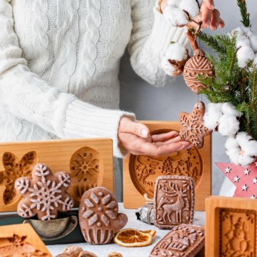 Wooden Springerle Cookie Molds for Baking