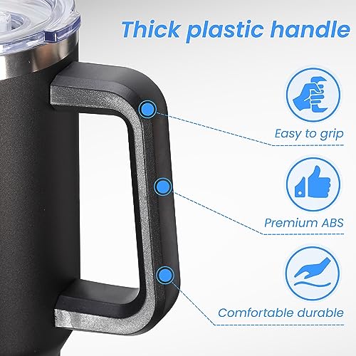 40 oz Tumbler with Handle and Straw (4 Count)