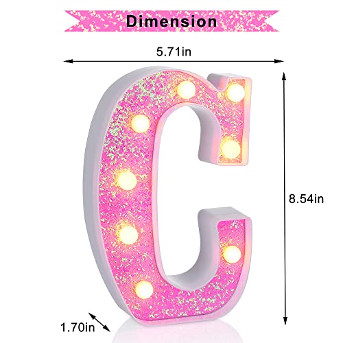 Pink Light up Letters (4.2329 Ounce)