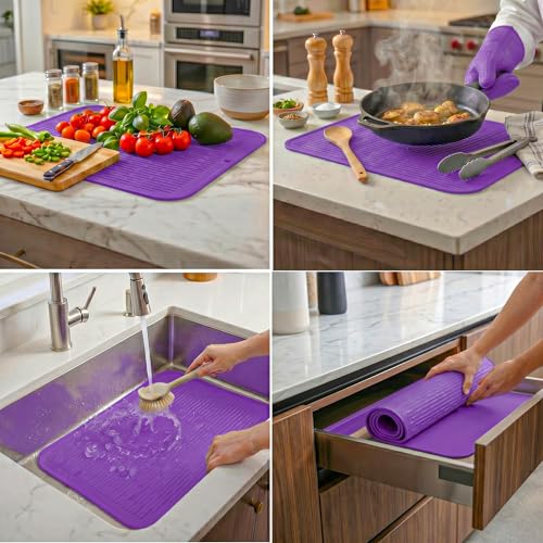 Silicone Dish Drying Mat for Multiple Usage