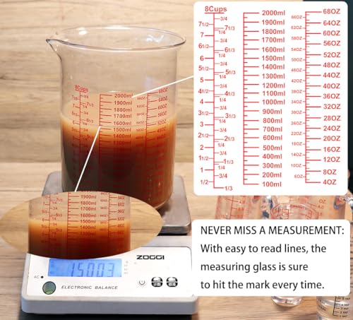 High Borosilicate Glass Measuring Cup