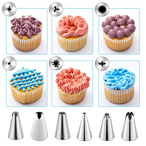 24pcs Reusable Piping Bags and Tips Set