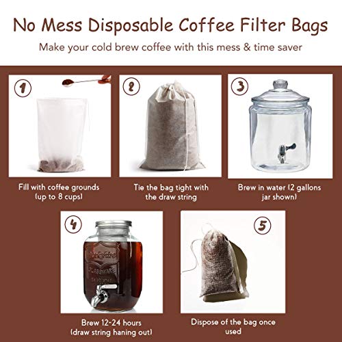 Disposable Cold Brew Coffee Filters (60 Count)