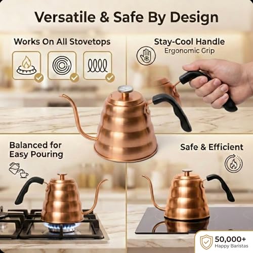 Gooseneck Kettle with Thermometer