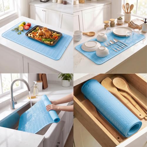 Silicone Dish Drying Mat for Multiple Usage