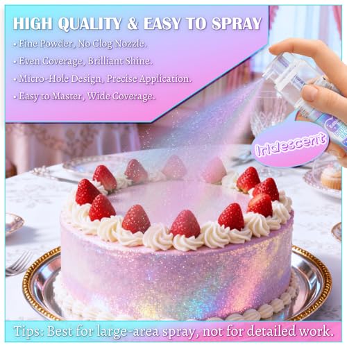 Iridescent Rainbow Edible Glitter Spray