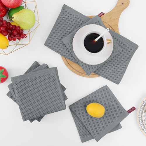 100% Cotton Waffle Weave Kitchen Dish Cloths 12 (12 Count)