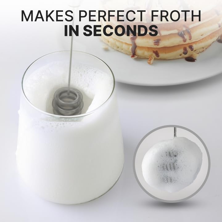 Zulay Powerful Milk Frother for Coffee with Upgraded Titanium Motor