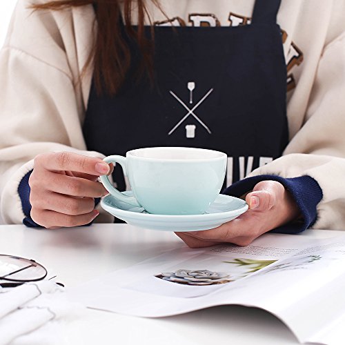 Double Espresso Coffee Cup and Saucer Free Pour Coffee or Small Cappuccino