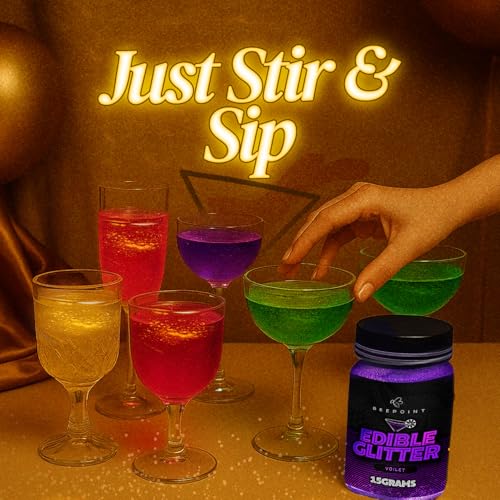 Violet Edible Glitter for Drinks 15g