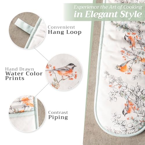Double Oven Mitts 100% Cotton Double Oven Glove