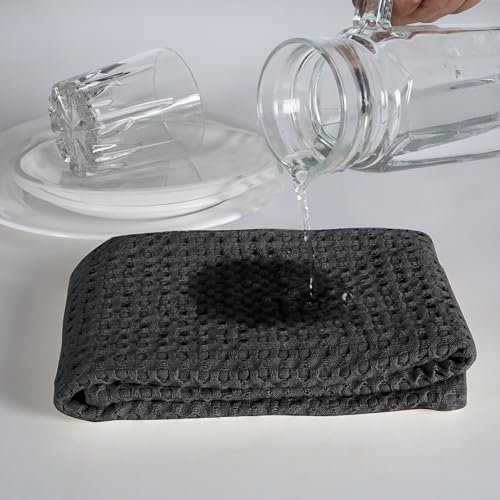 Set of 4 Premium Waffle Dish Towels 16x26 inches